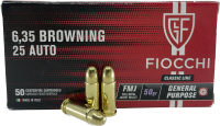 37.2004 - Fiocchi FFW cartridge 6.35mm/.25 Auto FMJ 50gr