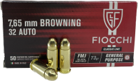 37.2005 - Fiocchi FFW cartridge 7.65mm Brow. .32 Auto FMJ