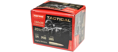 Norma Kugelpatrone 7.62x39 Tactical FMJ 124gr/8g_1