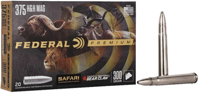 Federal cartridge .375 H&H Mag, 300gr Trophy _1