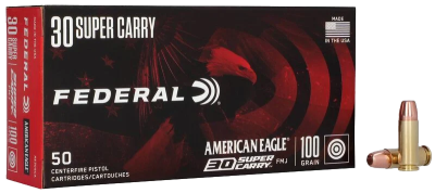 Federal cartouche .30 Super Carry, 100gr FMJ_1