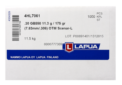 Lapua Geschosse .30, Scenar-L OTM 175gr GB550_2