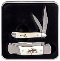 Whitetails Knife & Tin Set