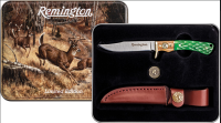Whitetails Cut Over Knife & Tin Set, w/Sheath
