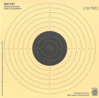 LP-Wettkampfscheiben SSV/ISSF, 17x17cm, fort-