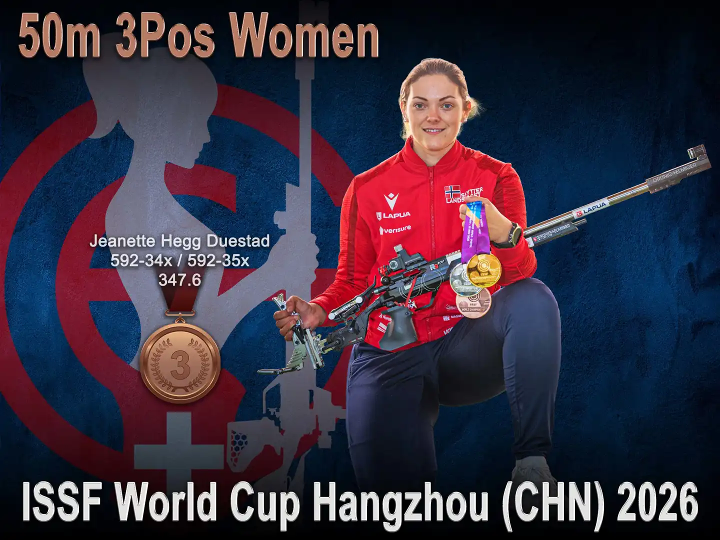 Jeanette Hegg Duestad Bronce WM Huangzhou