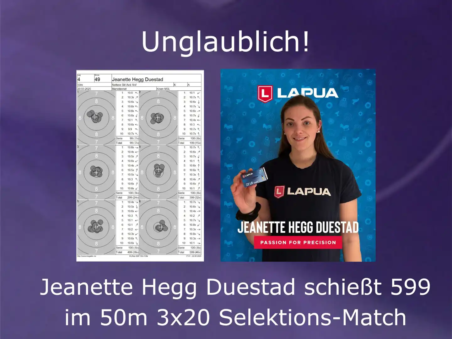 Jeanette Hegg-Duestad schiesst 599