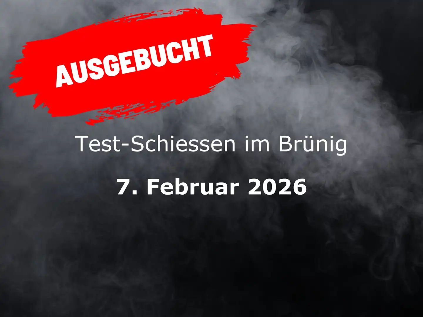 Testschiessen Februar Brünig Indoor