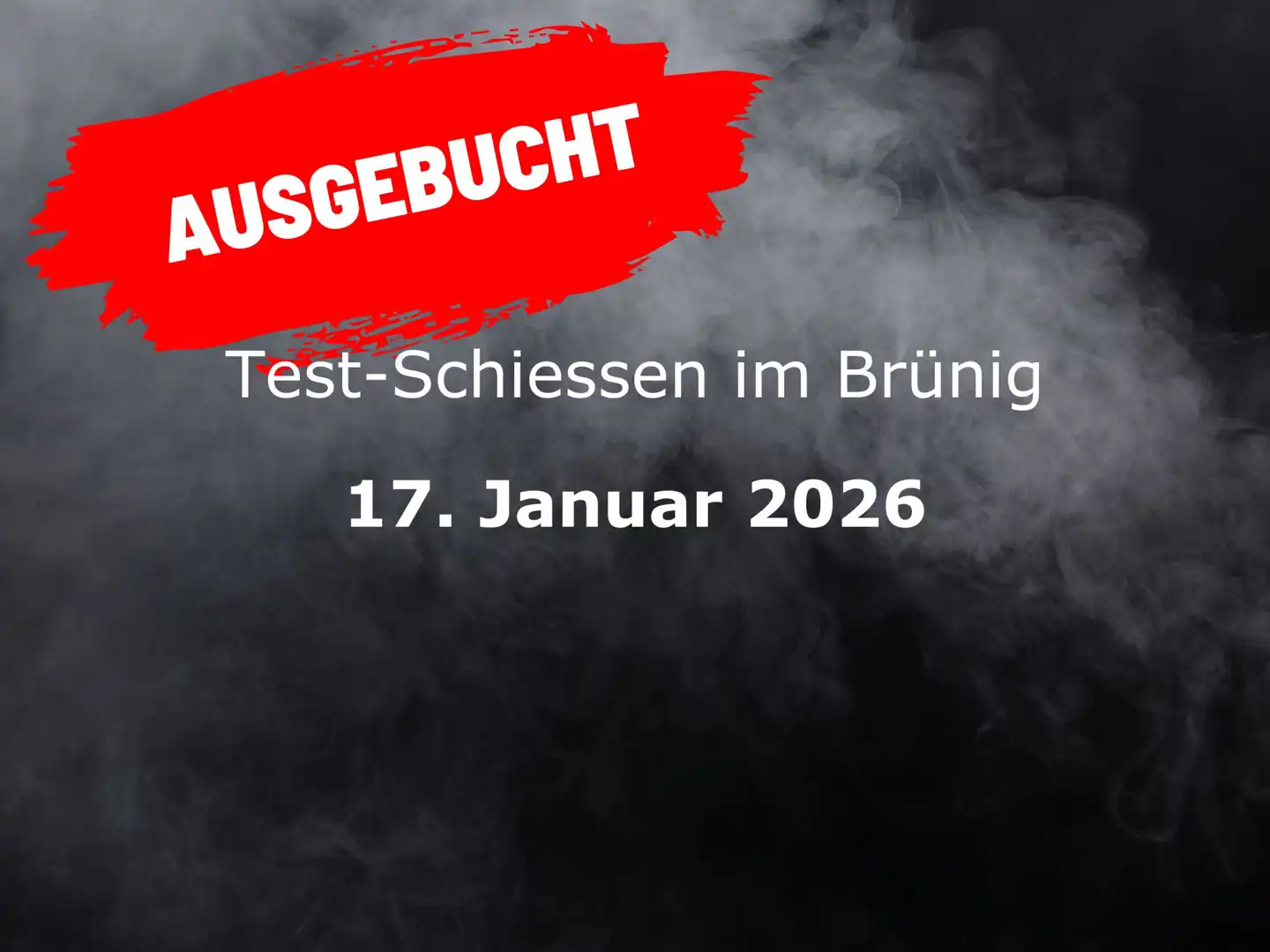 Testschiessen Brünig Indoor