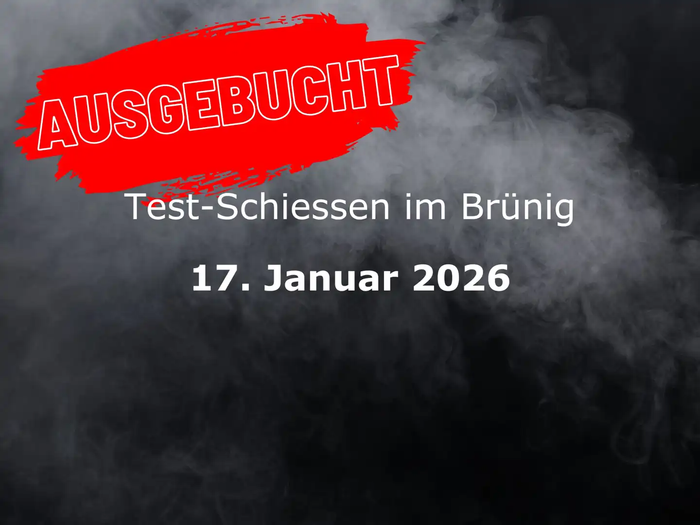 Testschiessen Brünig Indoor