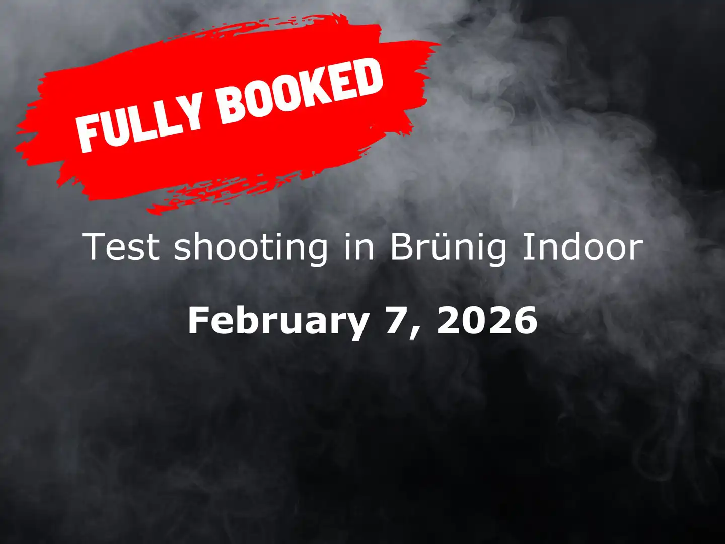 Test Shooting Brünig Indoor 7. Feb