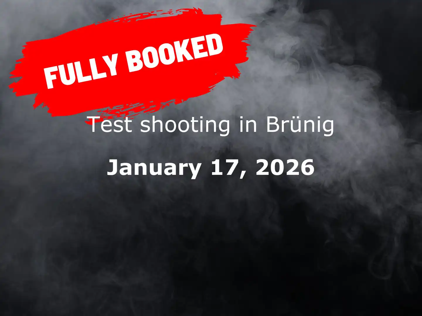 Test Shooting Brünig Indoor 17. Jan