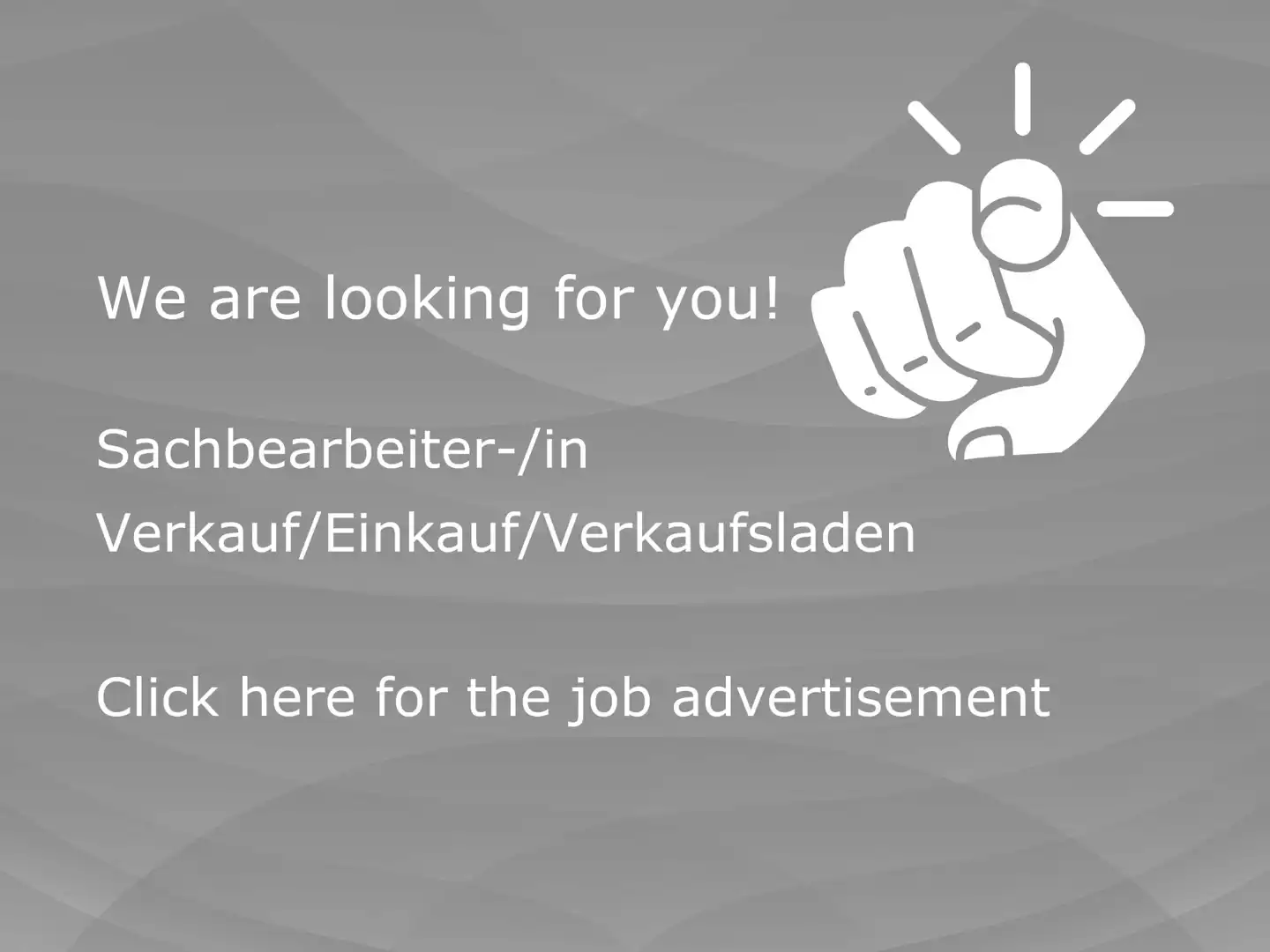 Job advertisement Sachbearbeiter/-in