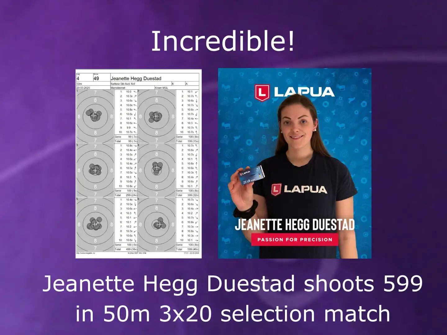Jeanette Hegg-Duestad shoots 599