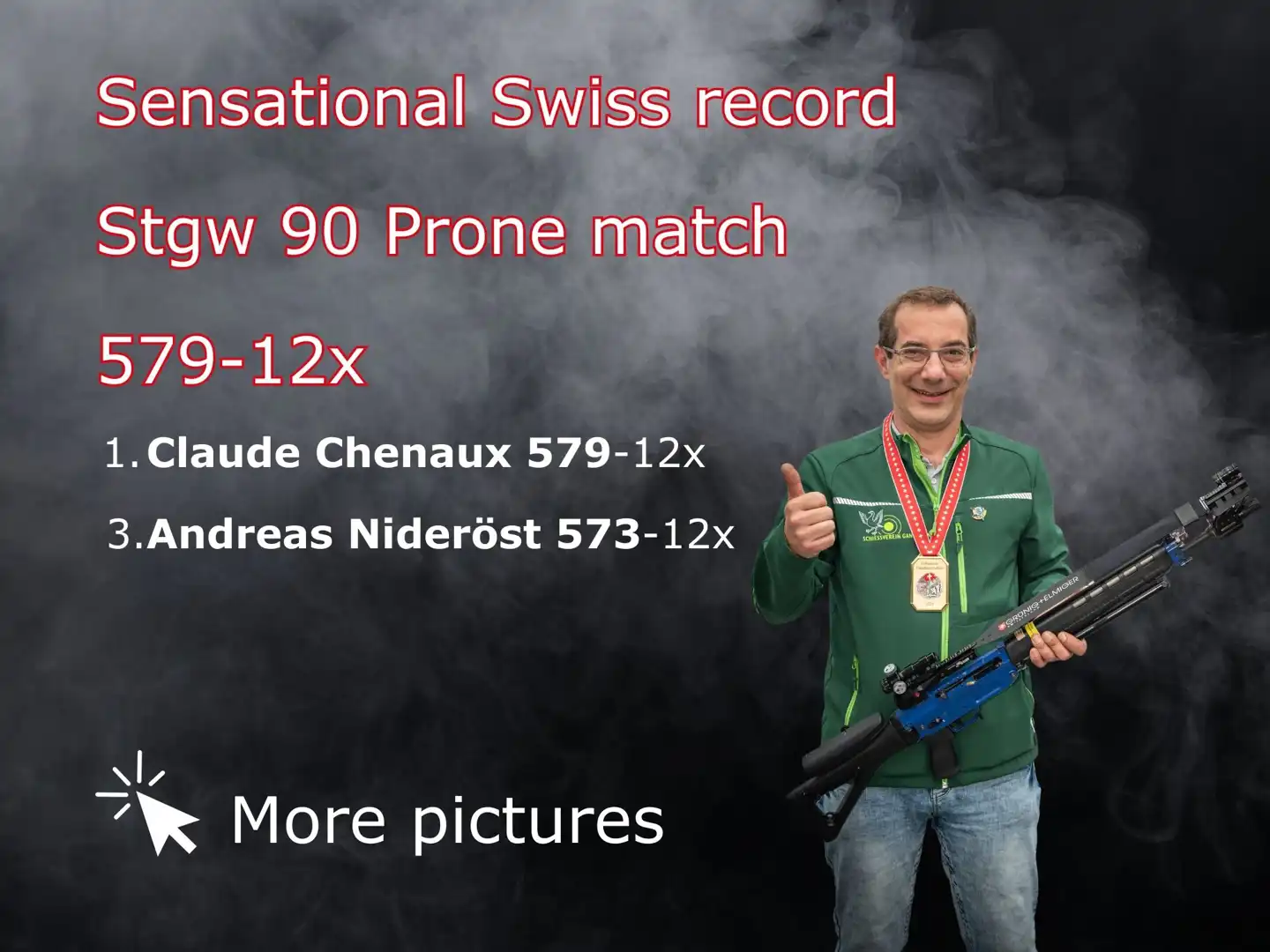 Swiss record Stgw 90 prone match