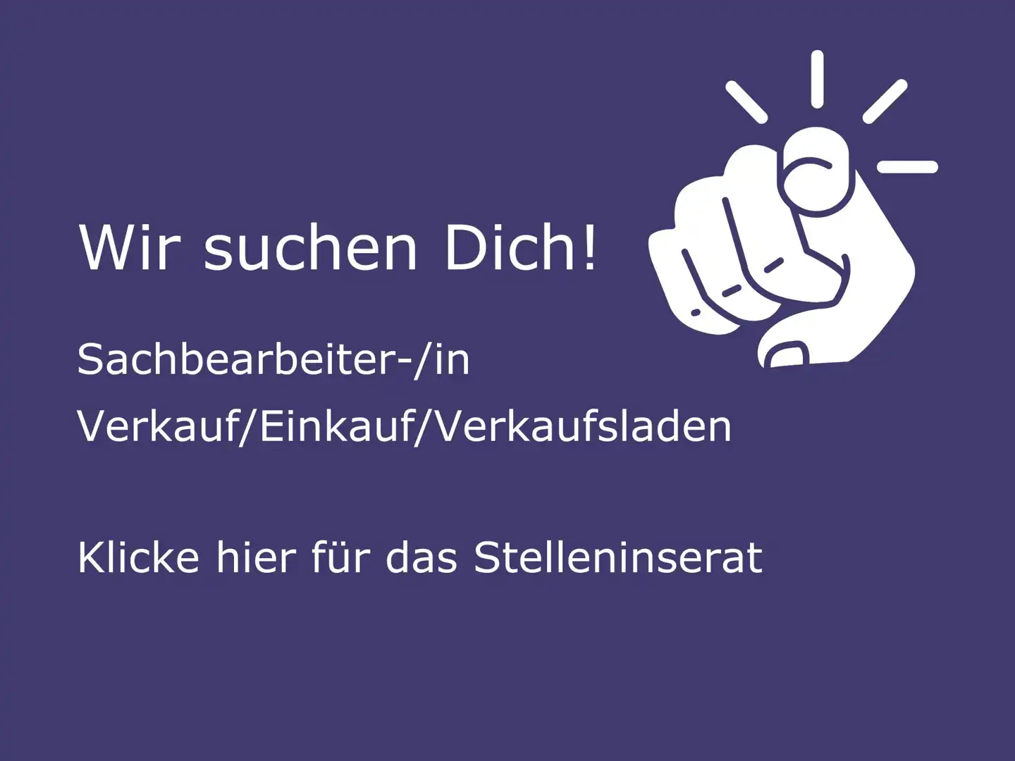 Stelleninserat Sachbearbeiter/-in