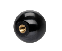 G+E SuperGrip bolt knob, black, Ø 30mm