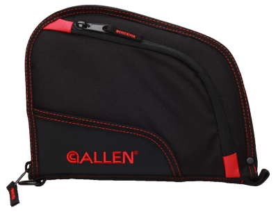 Allen Two Pocket, Auto-Fit Handgun Case 9",blk/red