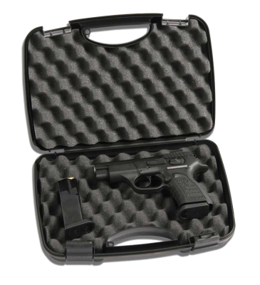Stil valise en plastique noir, 30.5x18.5x8.5cm