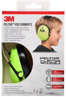 3m Peltor Gehörschutz Kid Neongrün, 27 dB