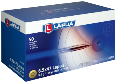 Lapua Cartridge 6.5x47Lapua, Scenar-L OTM 136gr