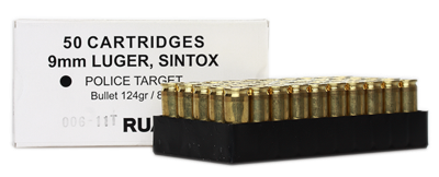 RUAG FFW-Patrone 9mmLuger, Sintox Target FMJ 124gr
