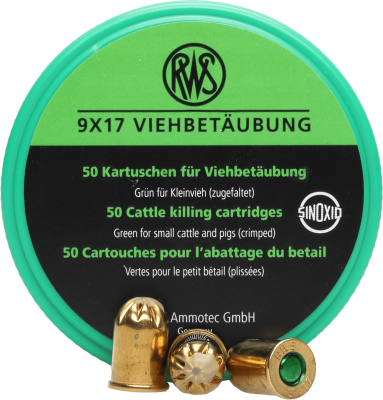RWS Schlachtpatronen 9mm, Grün für Kleinvieh