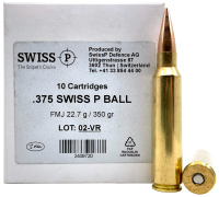 37.3108 - Swiss P Kugelpatrone .375 Swiss P Ball 350gr