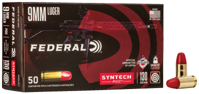 Federal cartouche 9mm Luger, 130gr, Syntech PCC