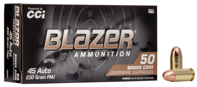 Blazer Cartridge .45ACP, FMJ 230gr/14.9g