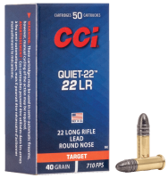 CCI 960 Cartouche .22lr, Quiet-22 RN 40grs