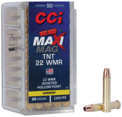 CCI Rimfire .22WMR, HS MaxiMag TNT JHP 30gr