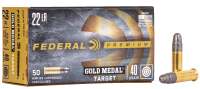 38.0000.02 - Federal Rimfire .22lr., 40gr Gold Medal 40gr
