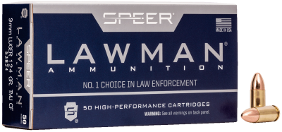 Speer Lawman Cartridge 9mm Para, TMJ 124gr/8.0g