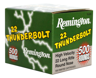 Remington cartouche .22lr, RN 40gr Thunderbolt