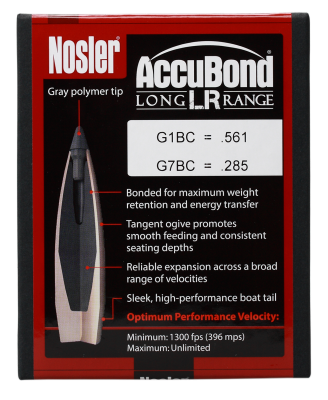Nosler Projectile 6.5mm, ABLR Sp 129gr (100Pcs.)