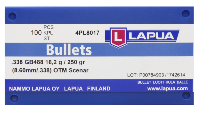 Lapua bullet .338, Scenar OTM 250gr GB488