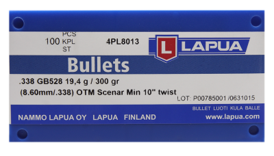 Lapua bullet .338, Scenar OTM 300gr GB528