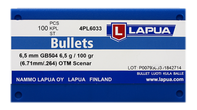 Lapua bullet 6.5mm, Scenar OTM 100gr GB504