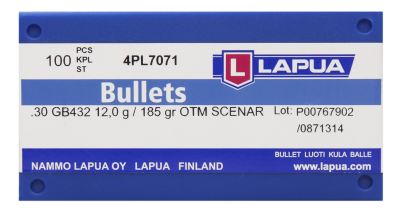 Lapua bullet 7.62mm, Scenar OTM 185gr GB432
