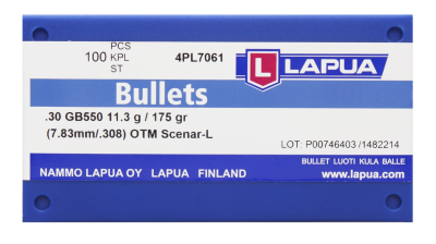 Lapua bullet 7.62mm, Scenar-L OTM 175gr GB550