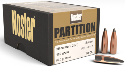 Nosler Projectile .25, Partition Sp 100gr (50Pcs.)