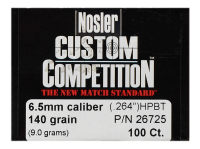 Nosler Projectile 6.5mm, CC HPBT 140gr (100Pcs.)