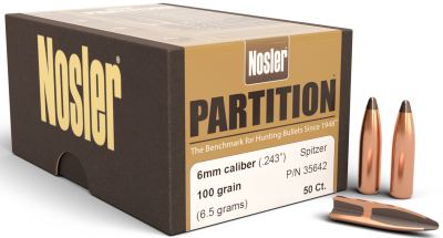 Nosler Projectile 6mm, Partition Sp 100gr (50Pcs.)