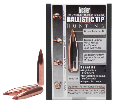 Nosler Projectile 6.5mm,BallisticTip 140gr(50Pcs.)