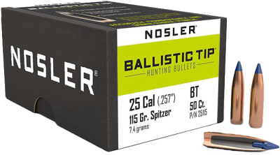 Nosler Projectile .25, BallisticTip 115gr (50Pcs.)