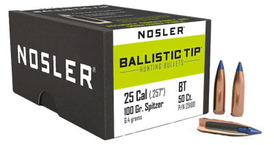 Nosler Projectile .25, BallisticTip 100gr (50Pcs.)