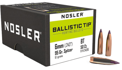 Nosler Geschosse 6mm, BallisticTip 95gr (50Pcs.)