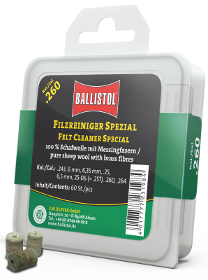 Ballistol Filzreiniger Spezial, Kal. .260 (60Stk)