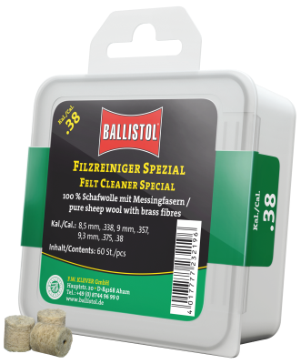 Ballistol Filzreiniger Spezial, Kal. .38 (60Stück)